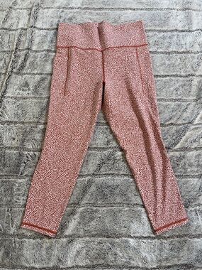 Athleta Rust and White Textured Tights